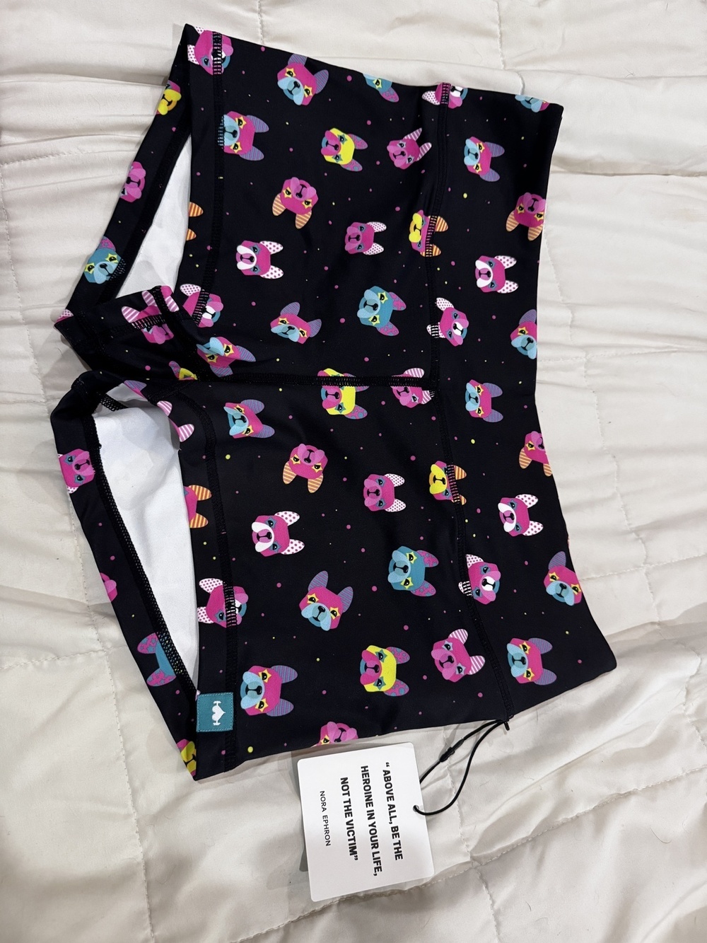 WodBottom Pink Blue French Bulldog Black NWT XL